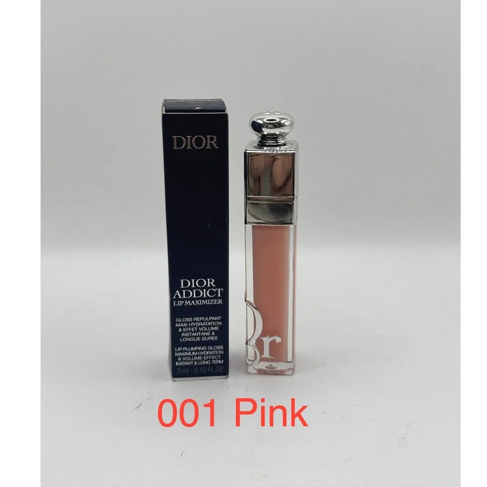 Dior Addict Lip Maximizer 001 Pink Gloss Plumping NEW